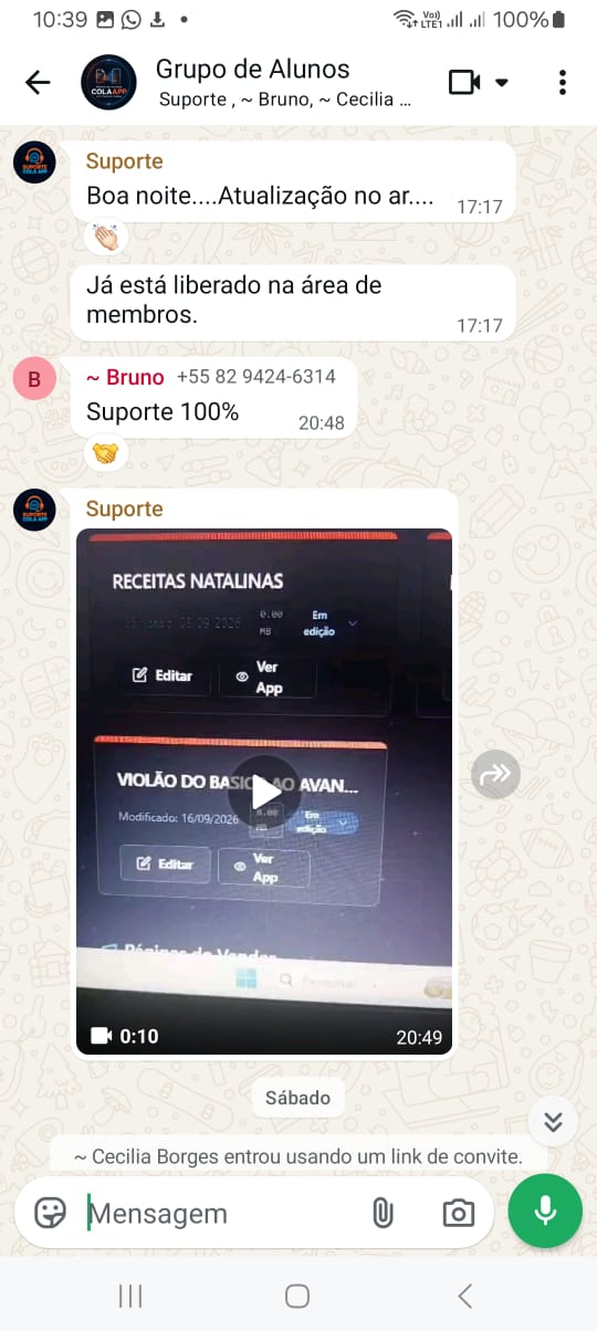 Depoimento de aluno do COLA.APP 2